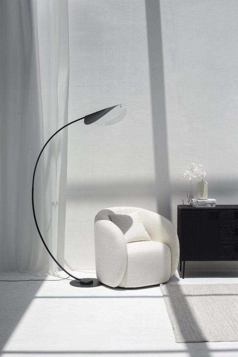 Nordic Black Parablic Floor Lamp