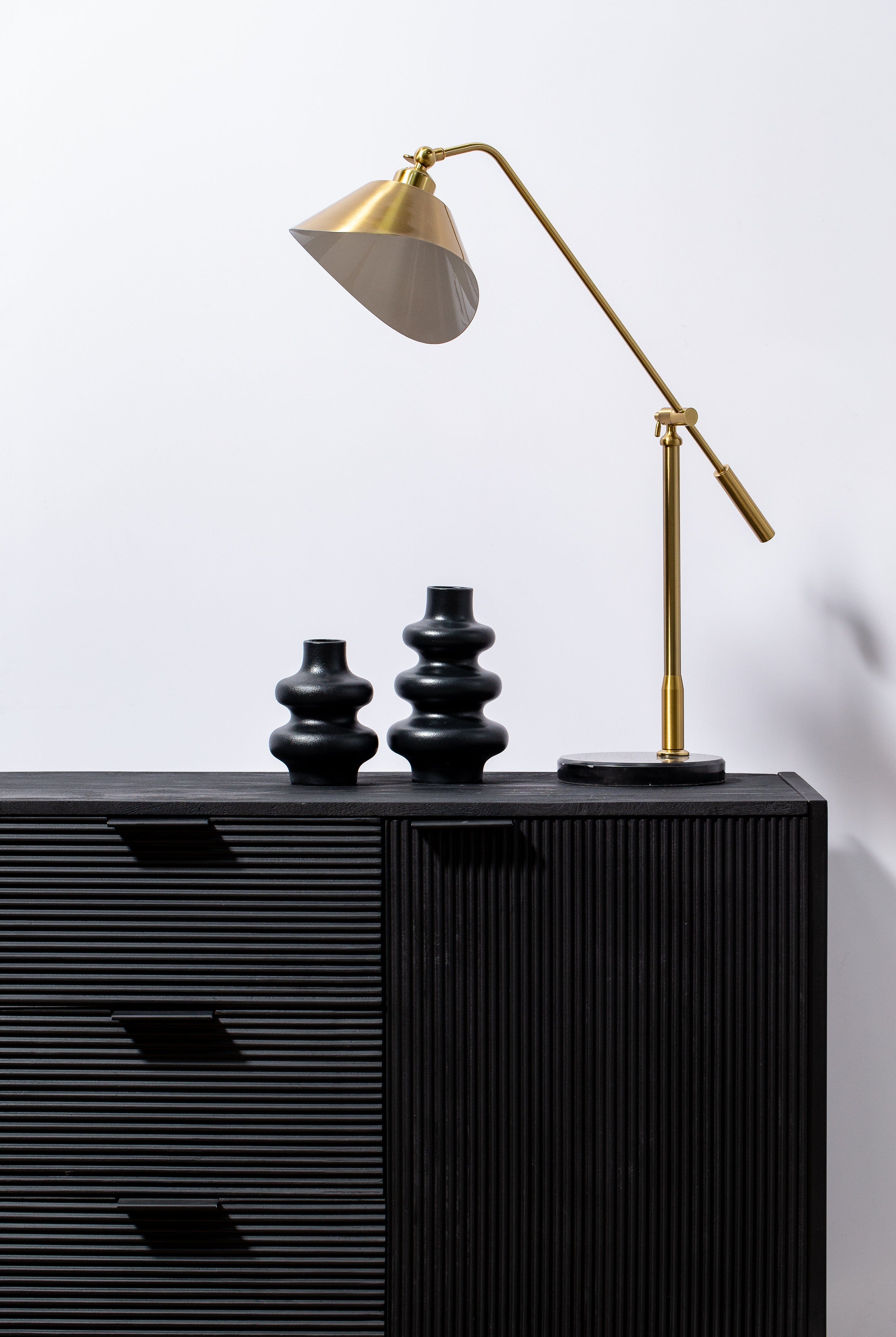 Black 3 Drawers & 3 Doors Sideboard Homekode