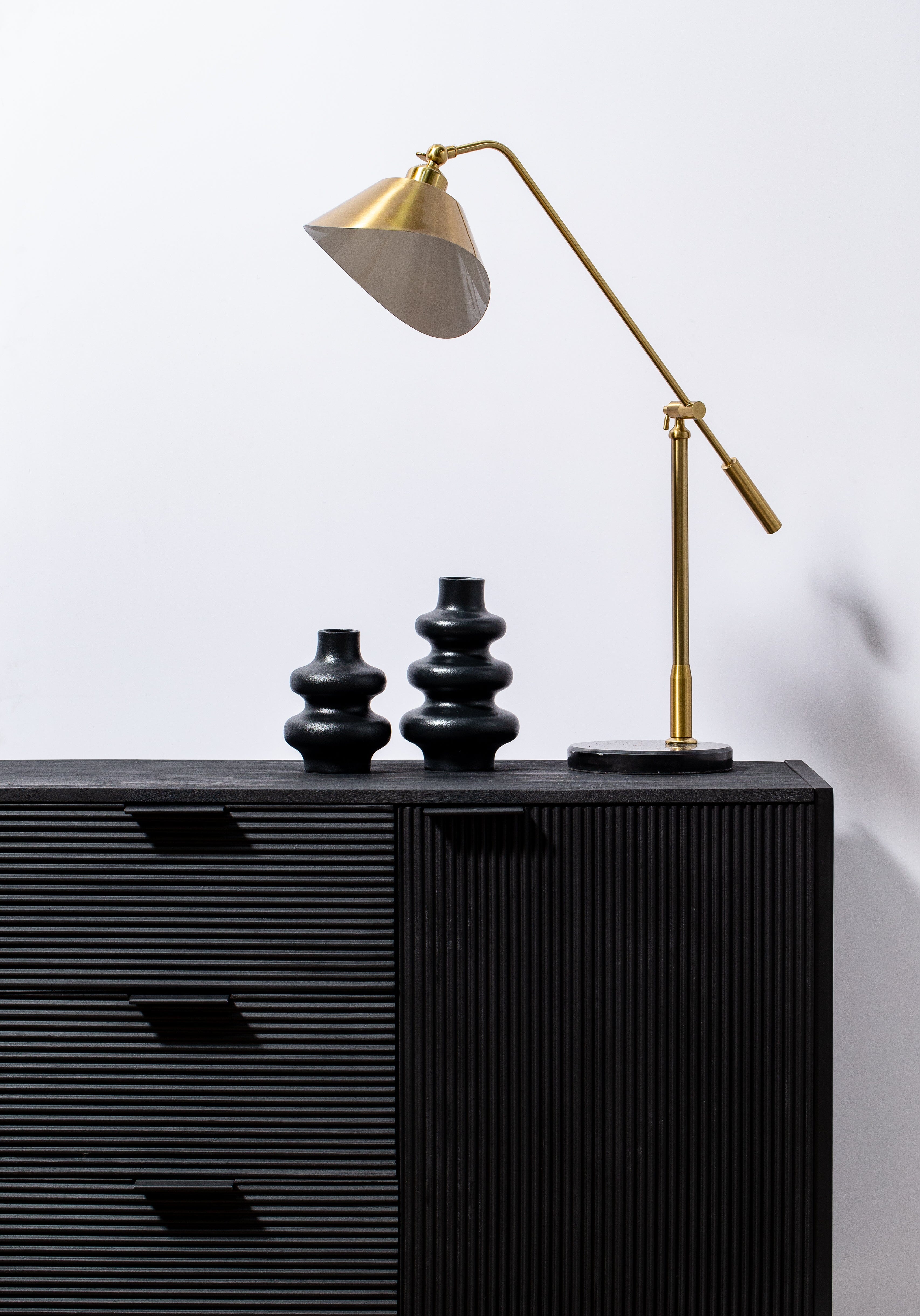 Black 3 Drawers & 3 Doors Sideboard Homekode