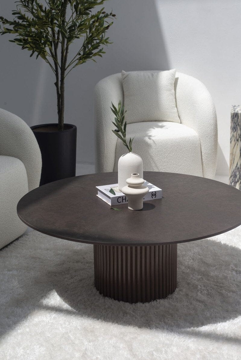 Petronia Brown Dekton Coffee Table (4 Base Colors)
