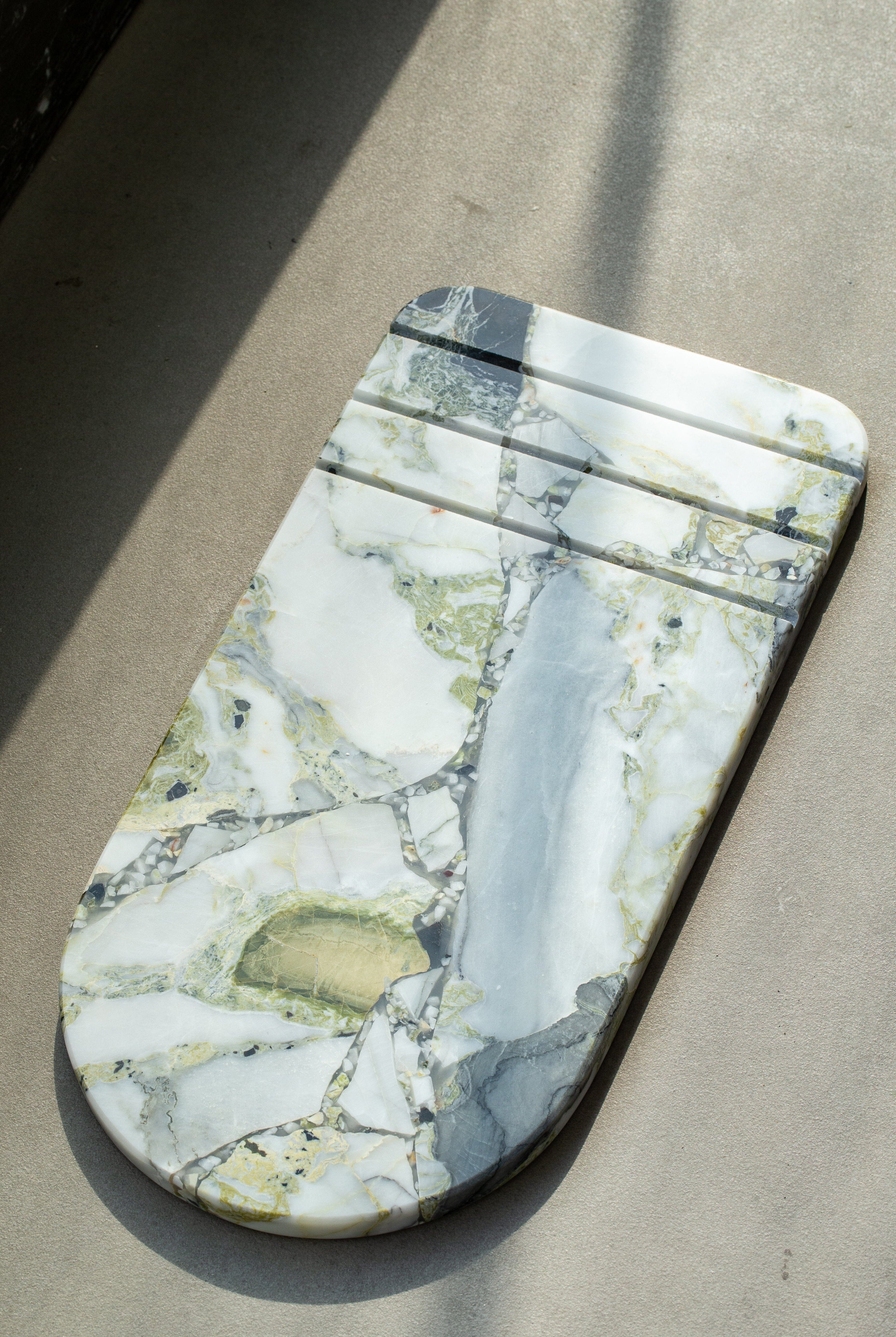 Viridis Arched Marble Tray Homekode