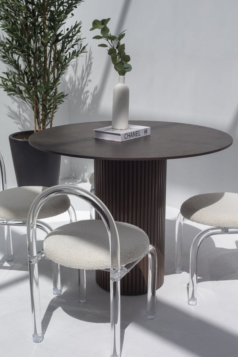 Cornelia Brown Dekton Dining Table (4 Base Colors) Brown