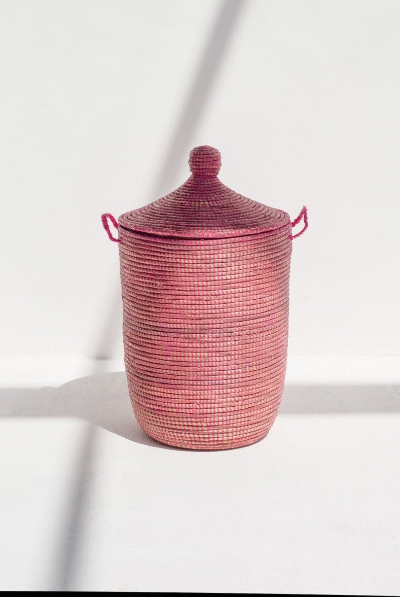Handmade Pink Classic Basket (3 Sizes) BASKET