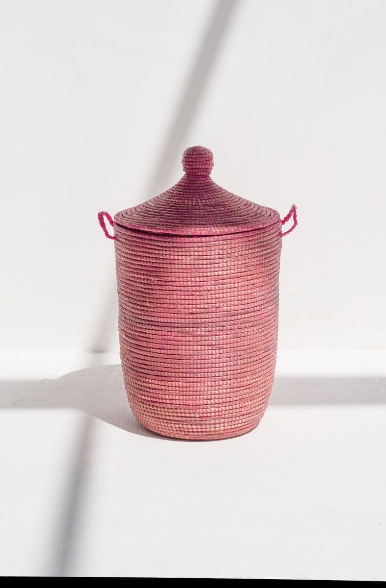 Handmade Pink Classic Basket (3 Sizes) BASKET