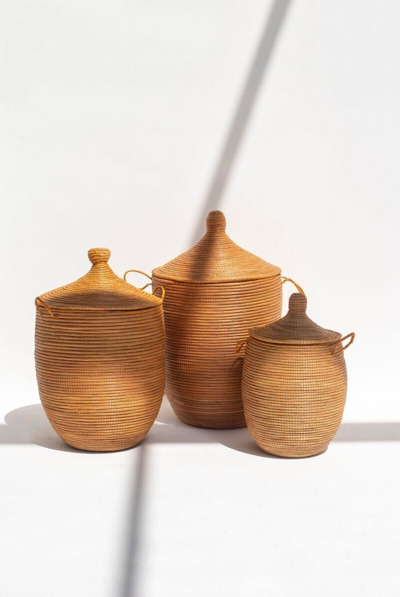 Maisha Handmade Mustard Classic Basket (3 Sizes)