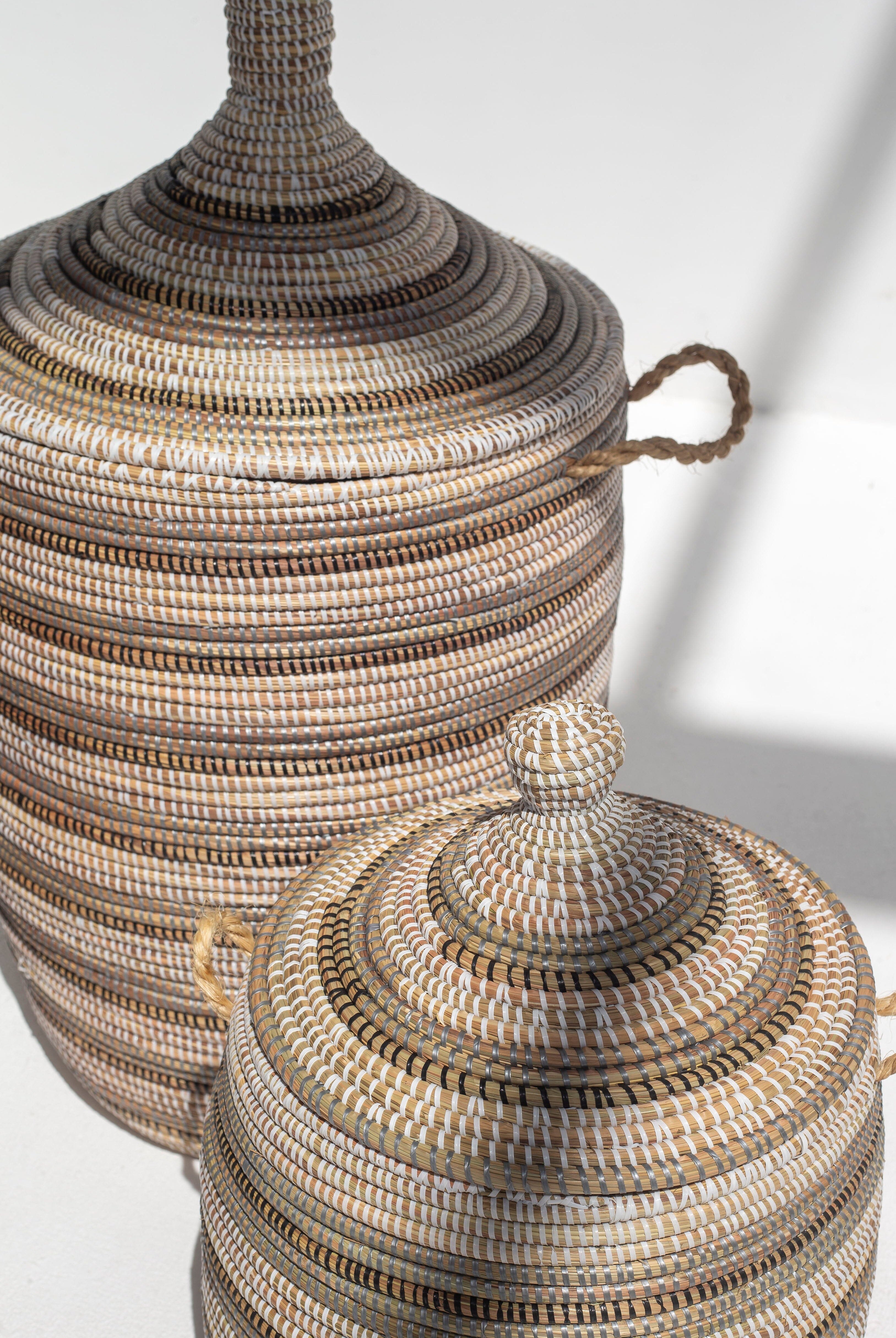 Handmade Gradient Neutral Classic Basket (3 Sizes) BASKET