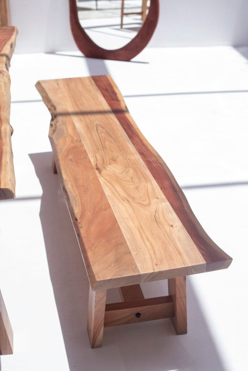 Paulina Dark Acacia Wooden Bench (5 Sizes)