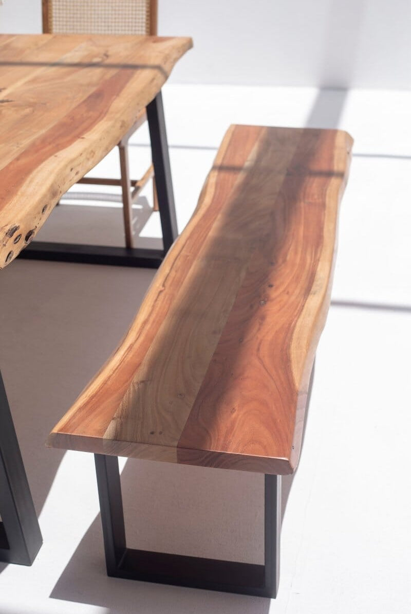 Theresa Dark Acacia Wooden Bench (5 Sizes)