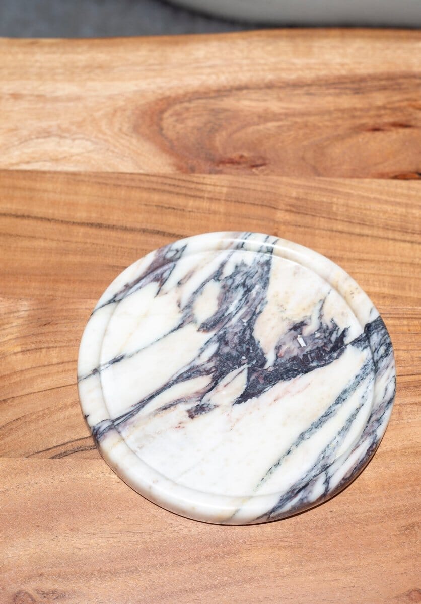 Calacatta Viola Round Coaster