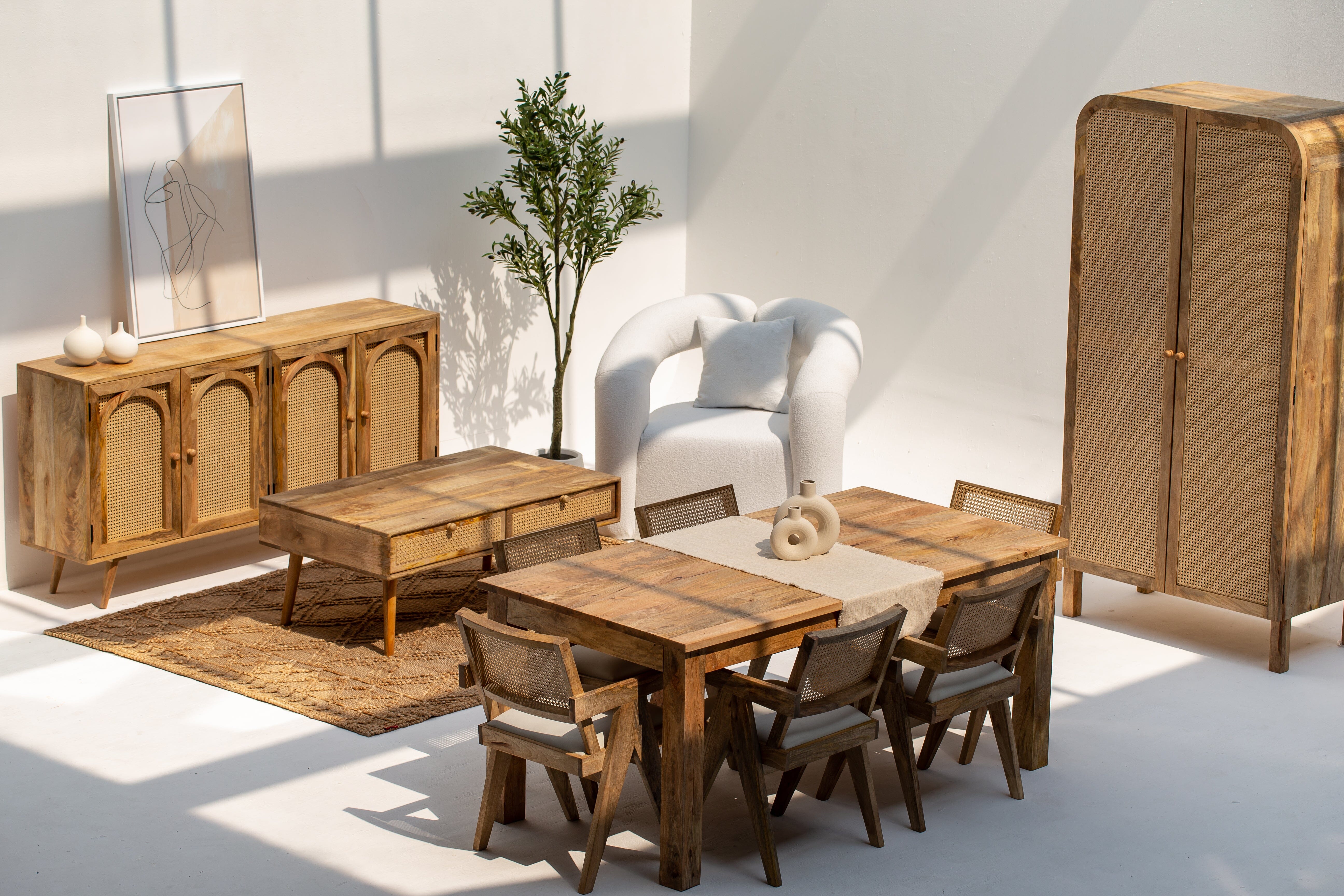 Savannah Mango Wood Dining Table (2 Sizes) Homekode