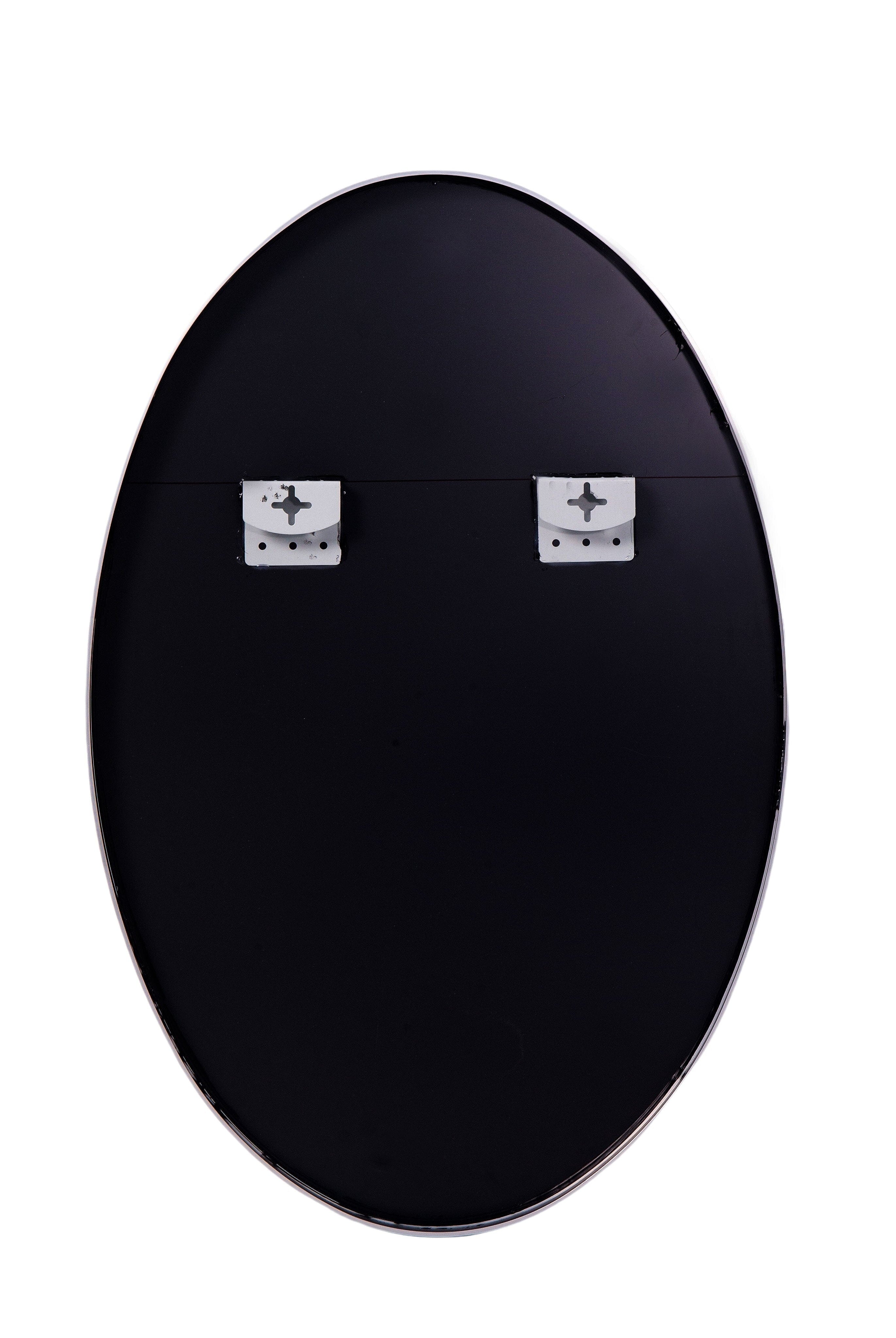 Black Oval Wall Mirror (90x60 CM)