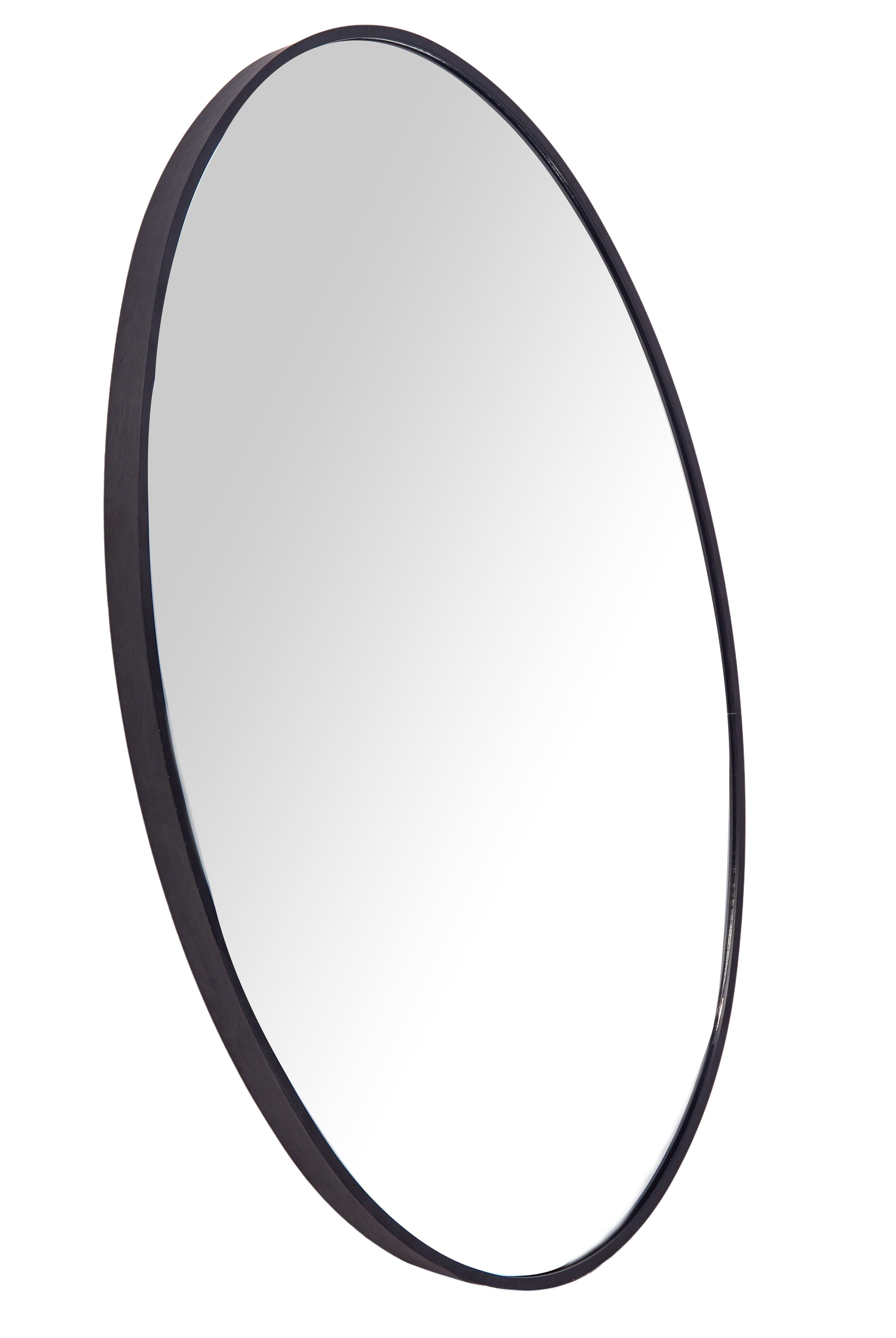 Black Oval Wall Mirror (90x60 CM)