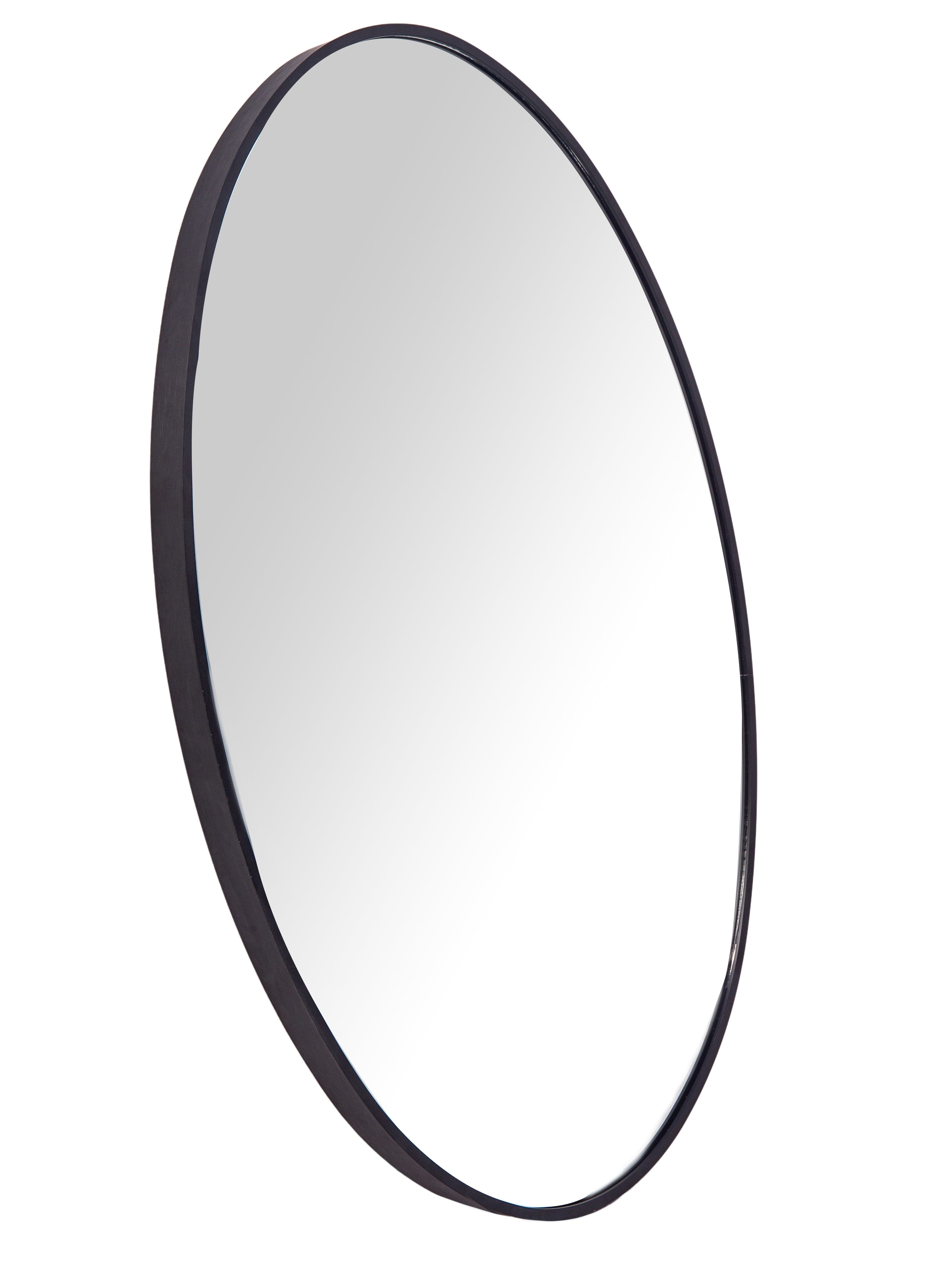 Black Oval Wall Mirror (90x60 CM)