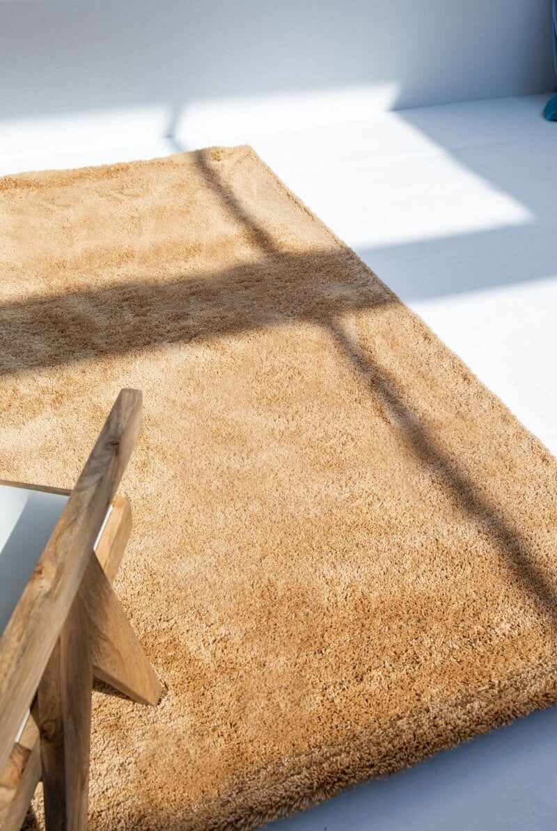Golden Brown Fluffy Shaggy Rug (2 Sizes)