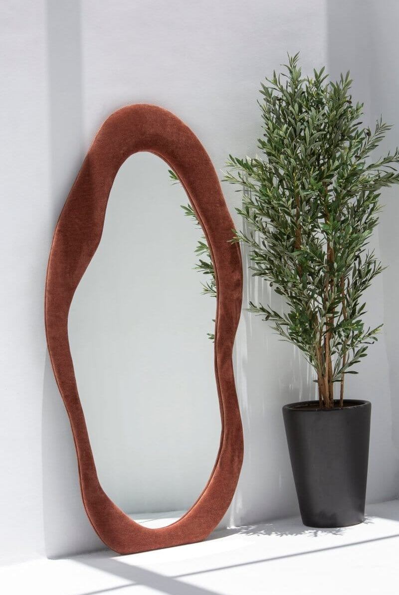 Roxana Brown Squiggly Mirror (200x100CM) Homekode