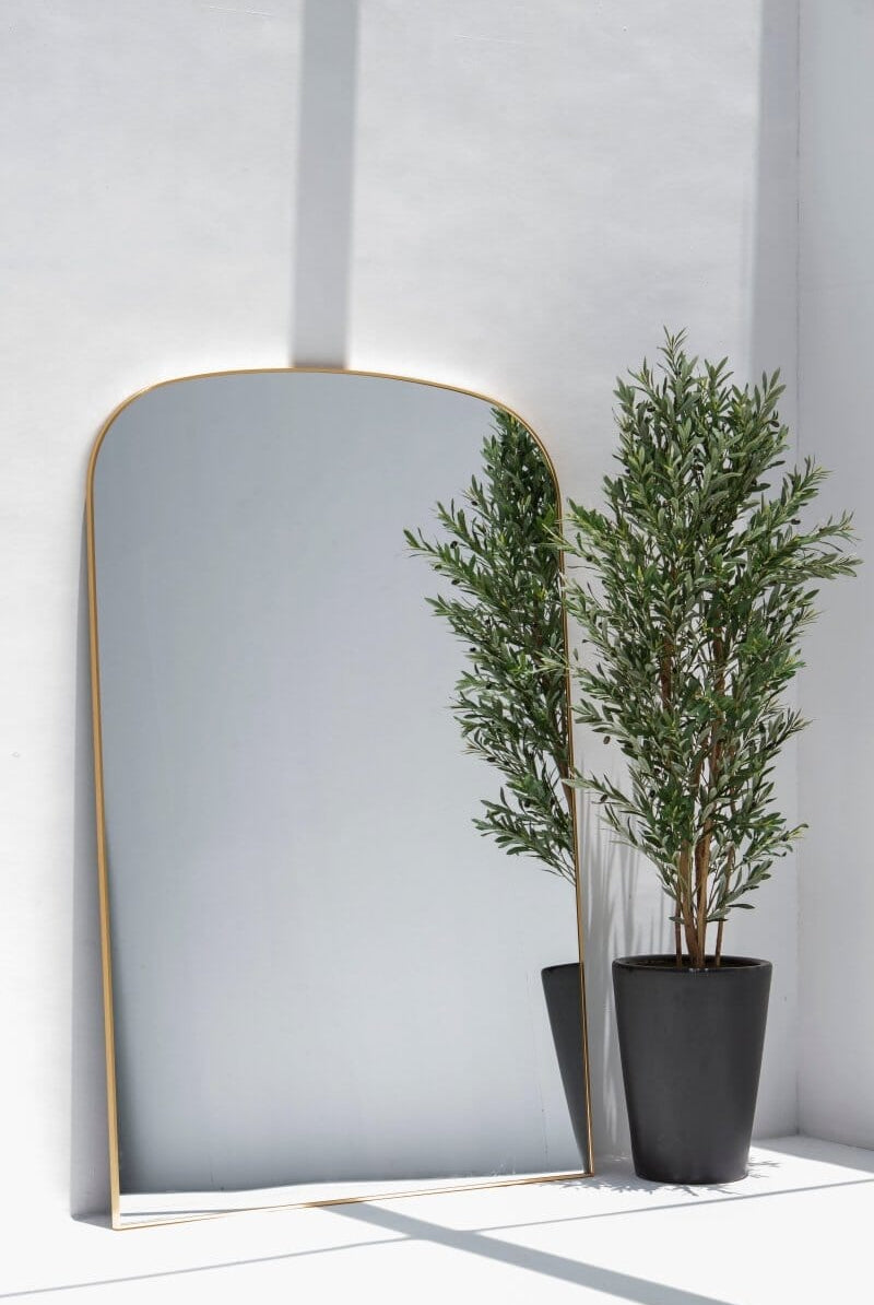 Stella Gold Flat Arch Mirror (2 Sizes)