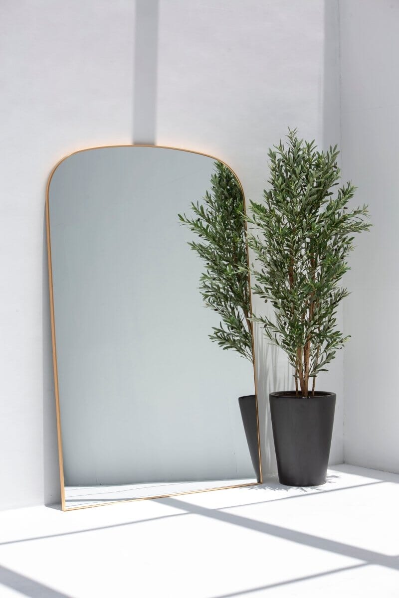 Stella Gold Flat Arch Mirror (2 Sizes) Mirrors Homekode