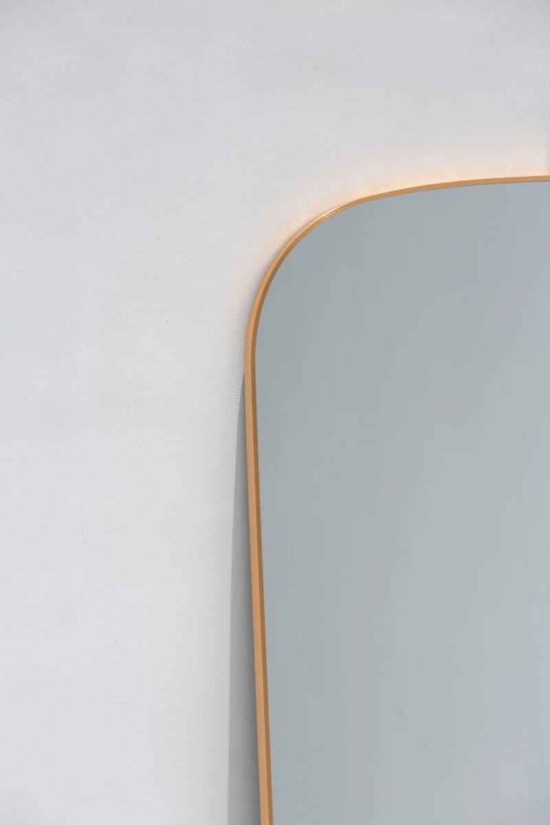 Stella Gold Flat Arch Mirror (2 Sizes) Mirrors Homekode