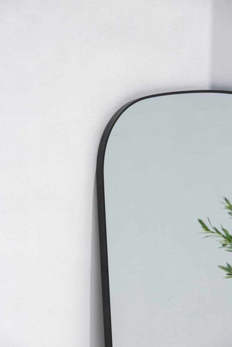 Stella Black Flat Arch Mirror (2 Sizes) Mirrors Homekode