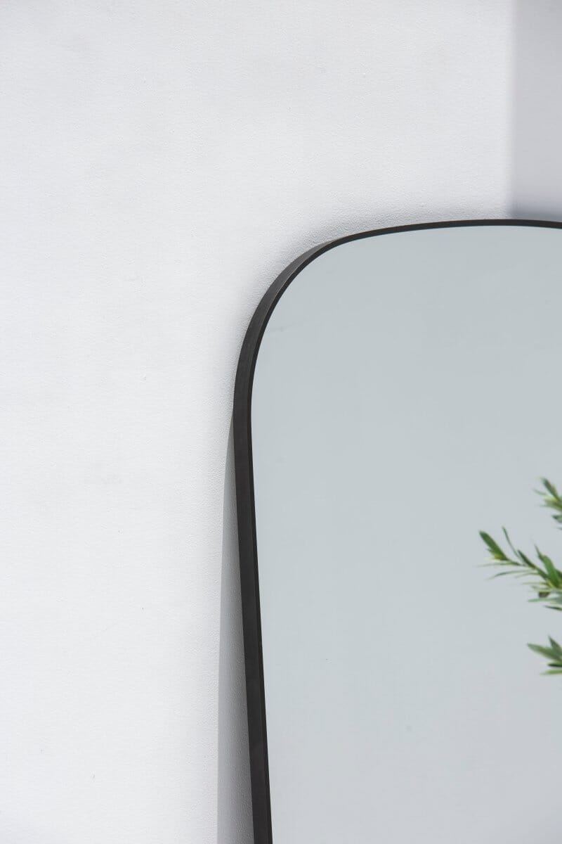 Stella Black Flat Arch Mirror (2 Sizes) Mirrors Homekode