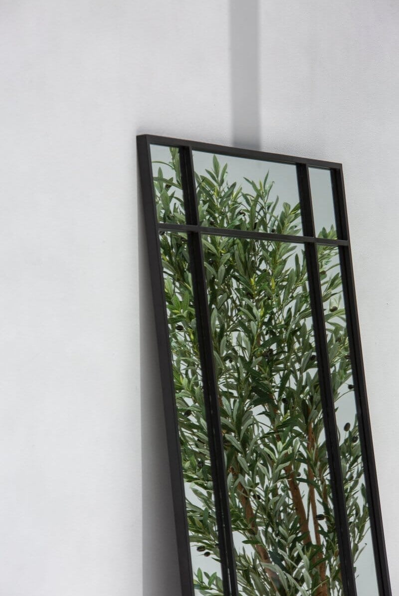 Aurelia Black Window Rectangular Mirror (2 Sizes) Mirrors Homekode