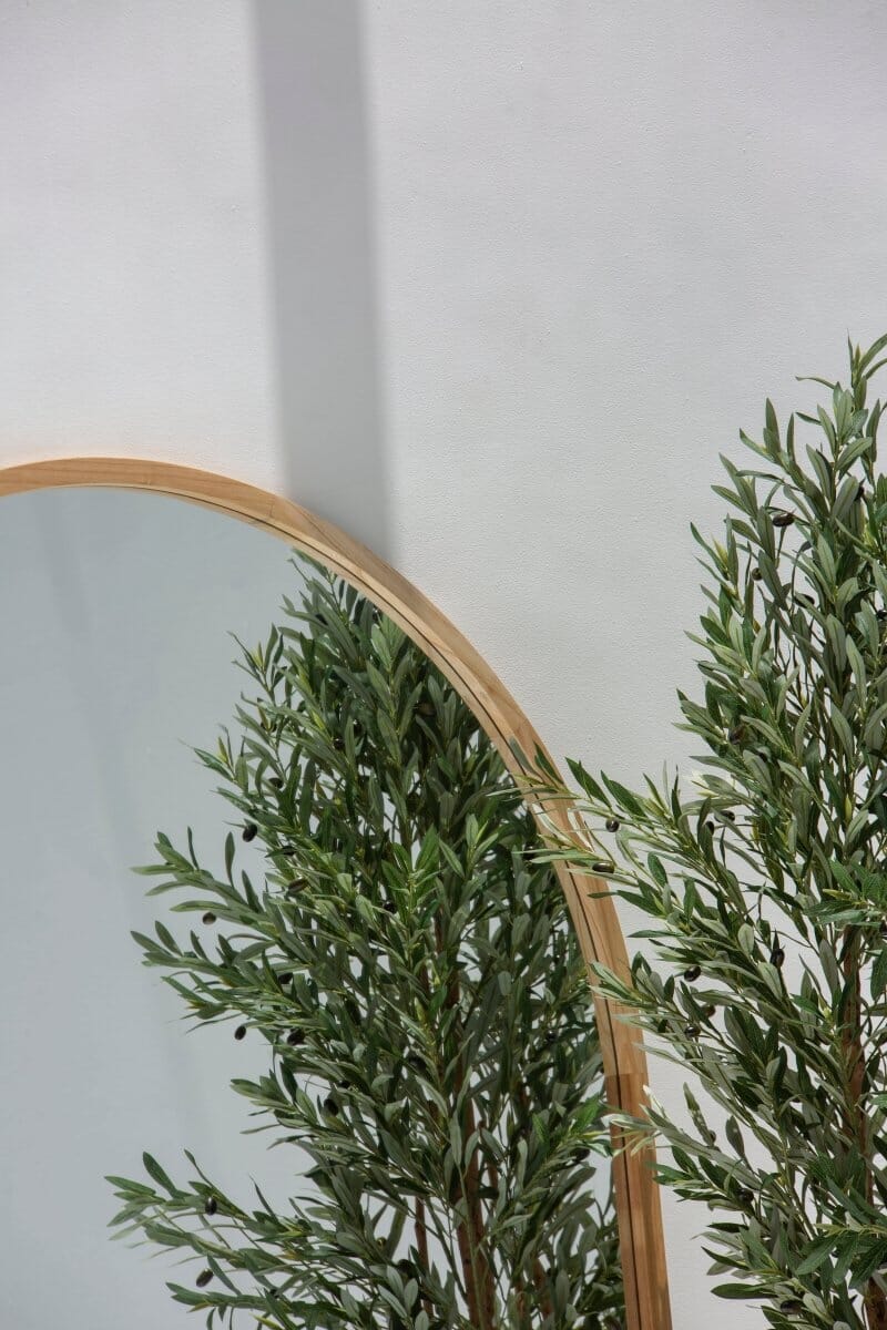 Eleanor Light Wood Arch Mirror (210x140CM) Homekode