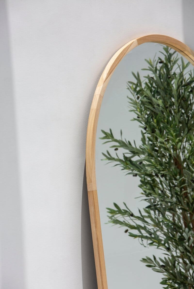 Eleanor Light Wood Arch Mirror (210x140CM) Homekode