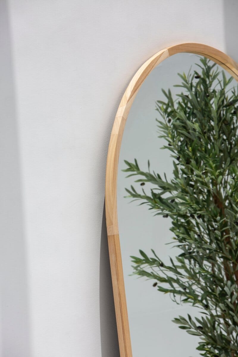 Eleanor Light Wood Arch Mirror (210x140CM) Homekode