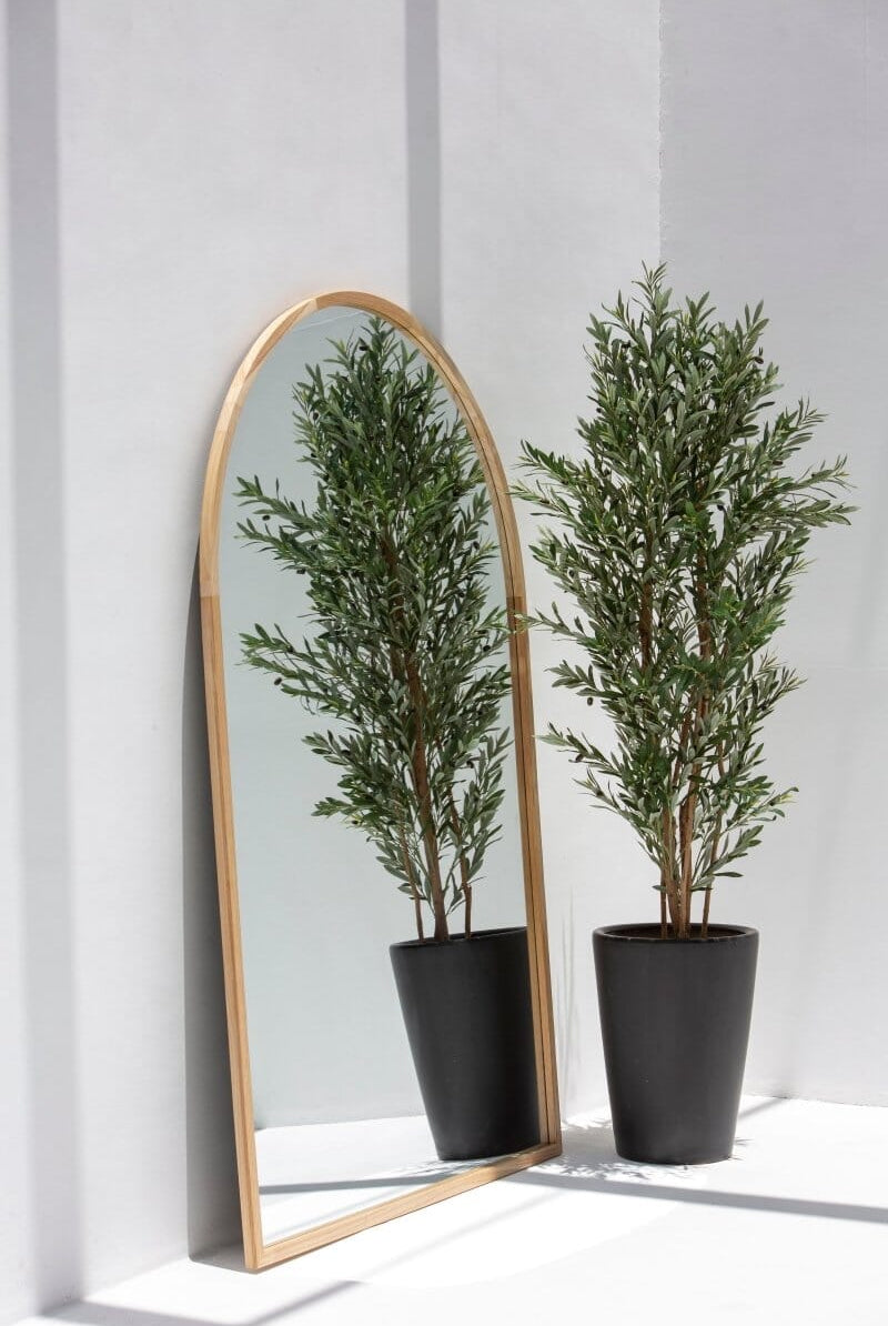 Eleanor Light Wood Arch Mirror (210x140CM) Homekode