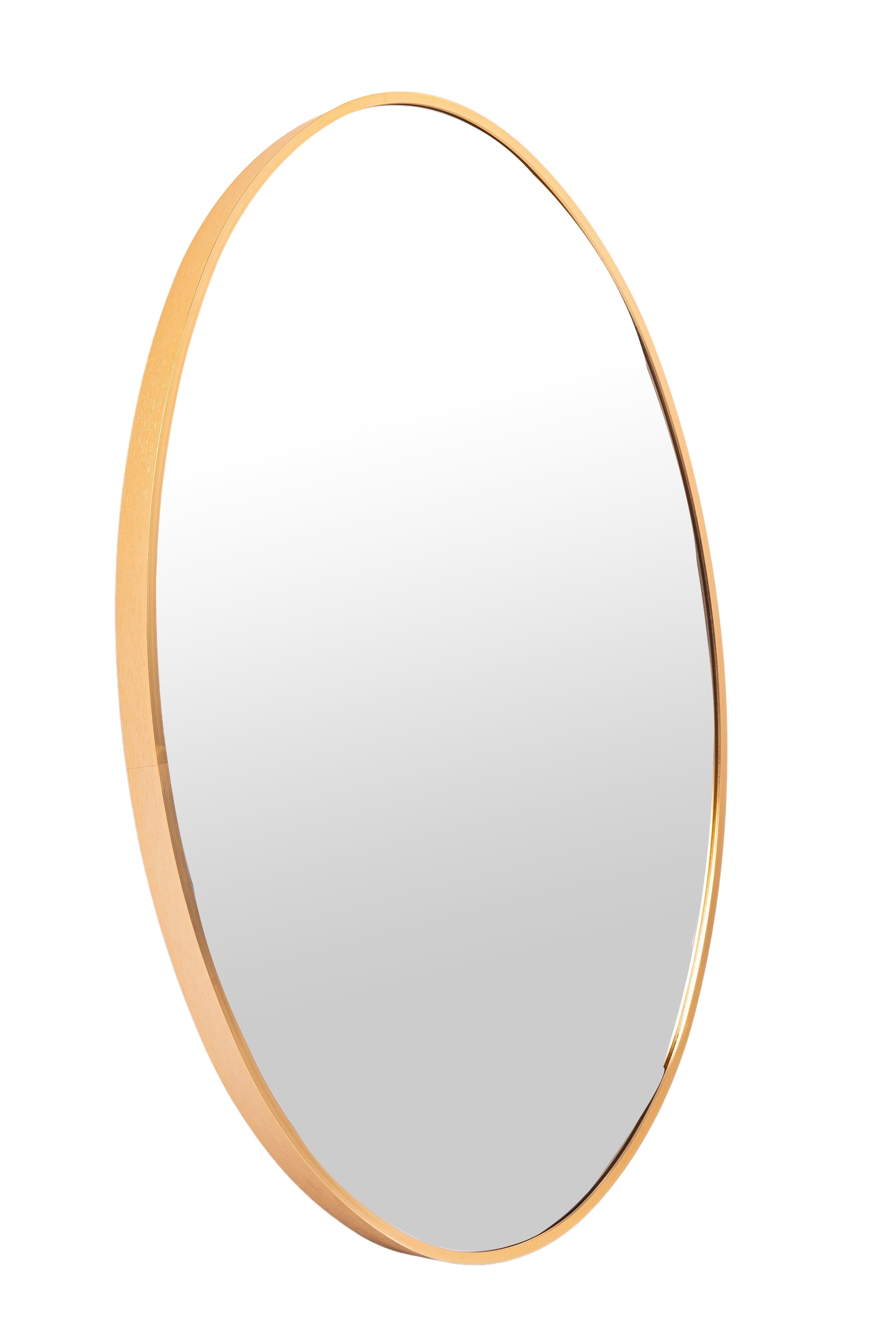 Gold Oval Shape Wall Mirror (60x90 CM) Mirrors Homekode