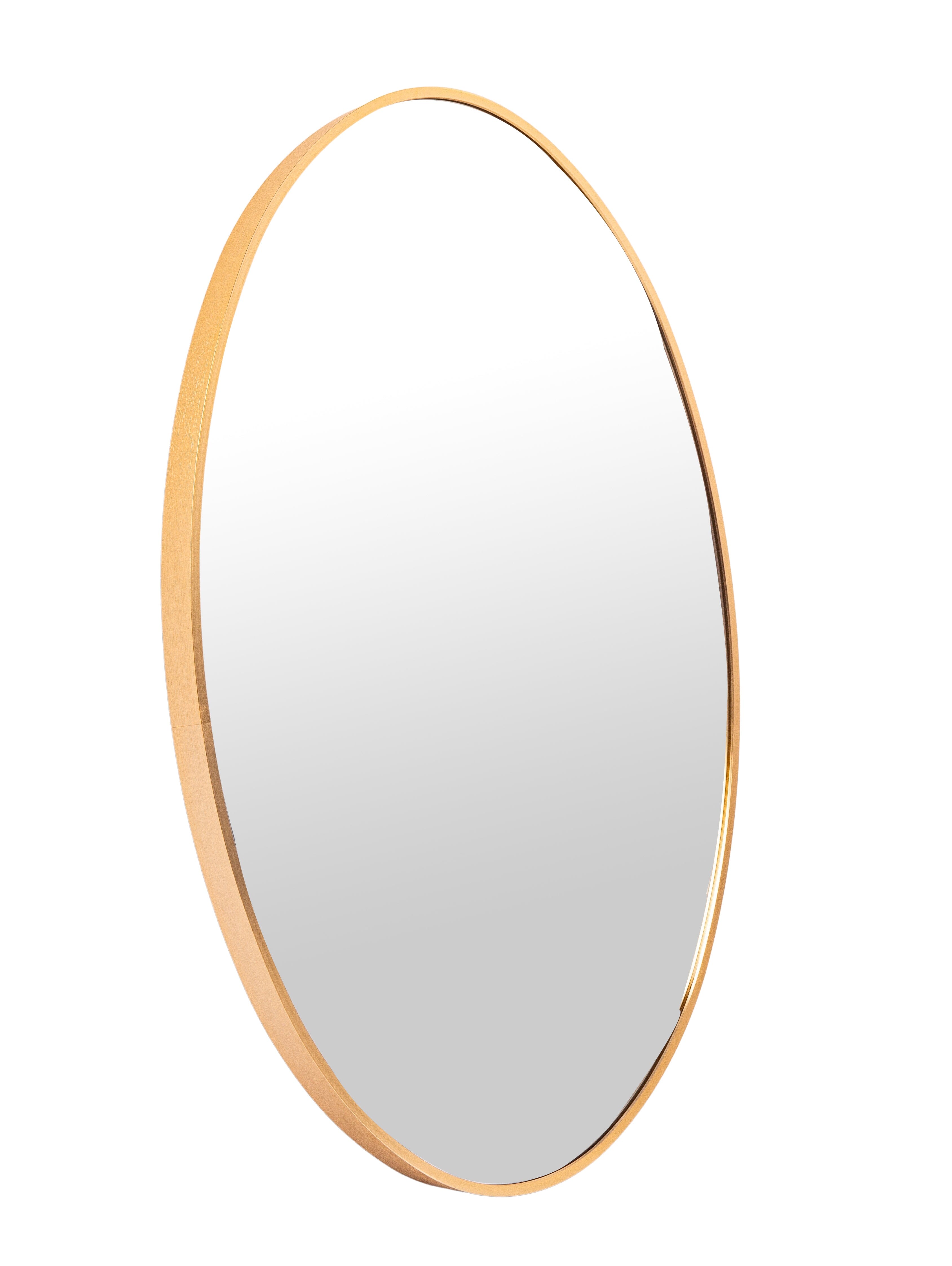 Gold Oval Shape Wall Mirror (60x90 CM) Mirrors Homekode