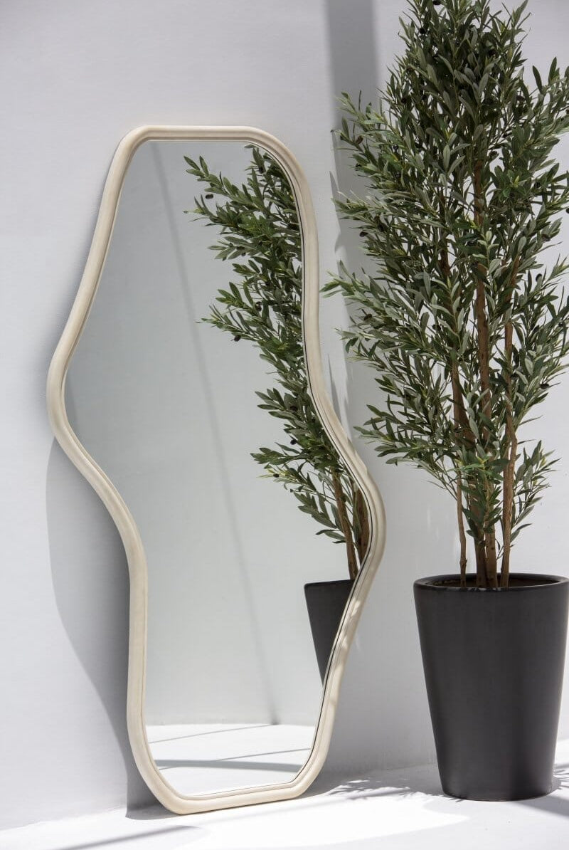 Mirage Curvy Wooden Frame Mirror