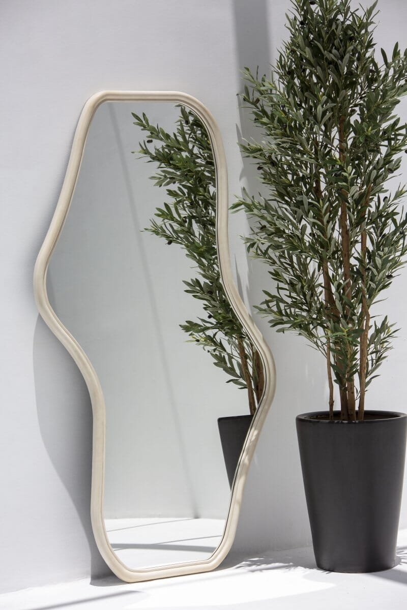 Mirage Curvy Wooden Frame Mirror