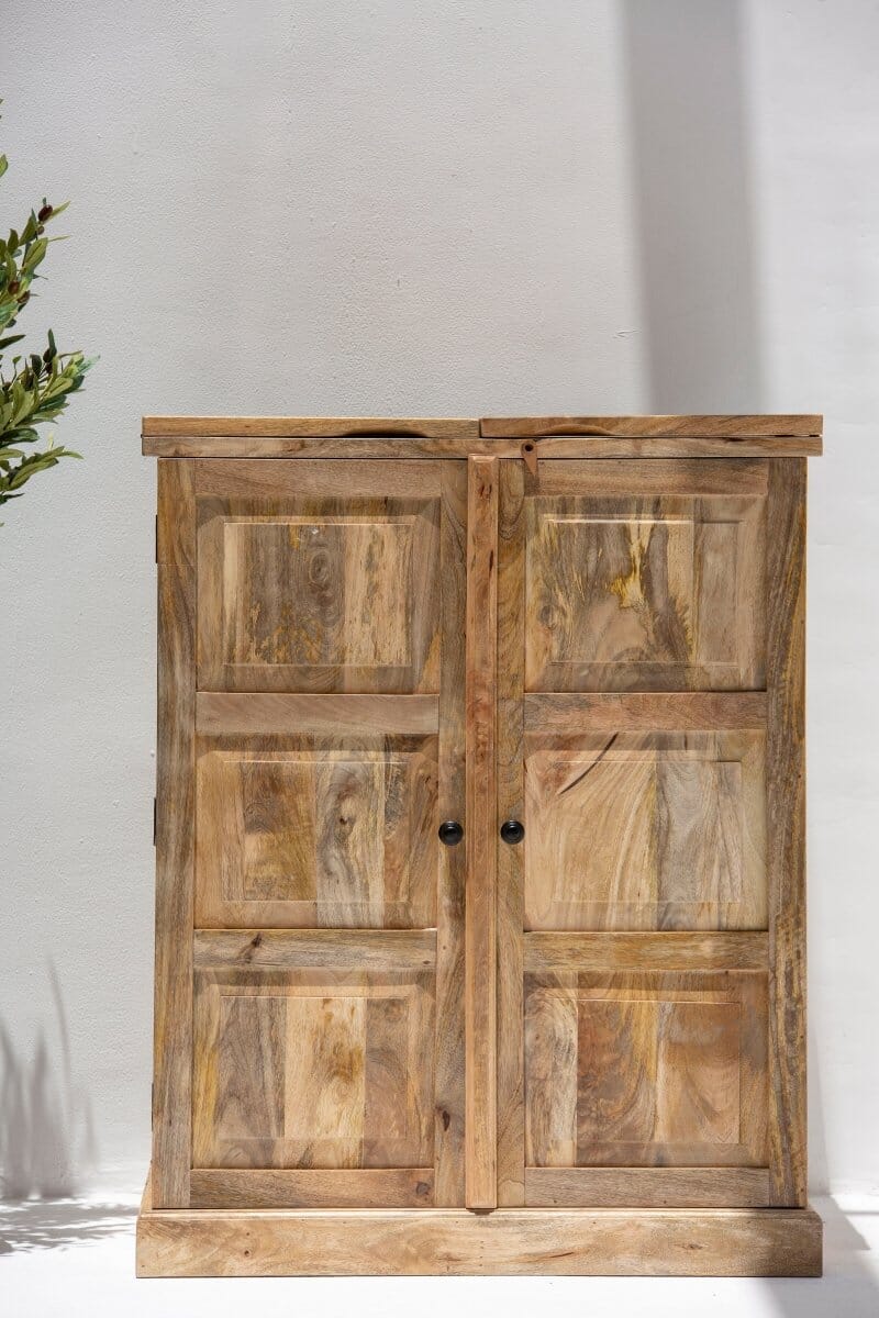 Mimosa Expand-A-Bar Mango Wood Bar Cabinet