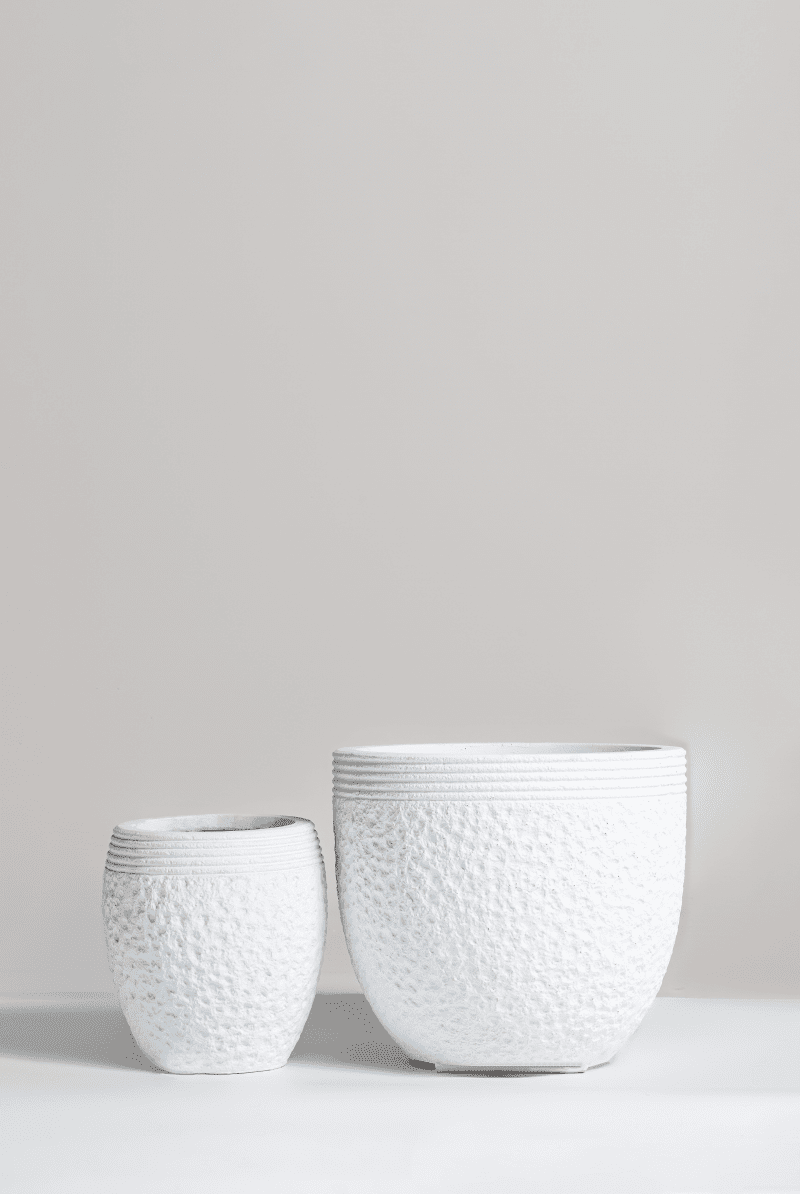 White Texture Ceramic Plant pot