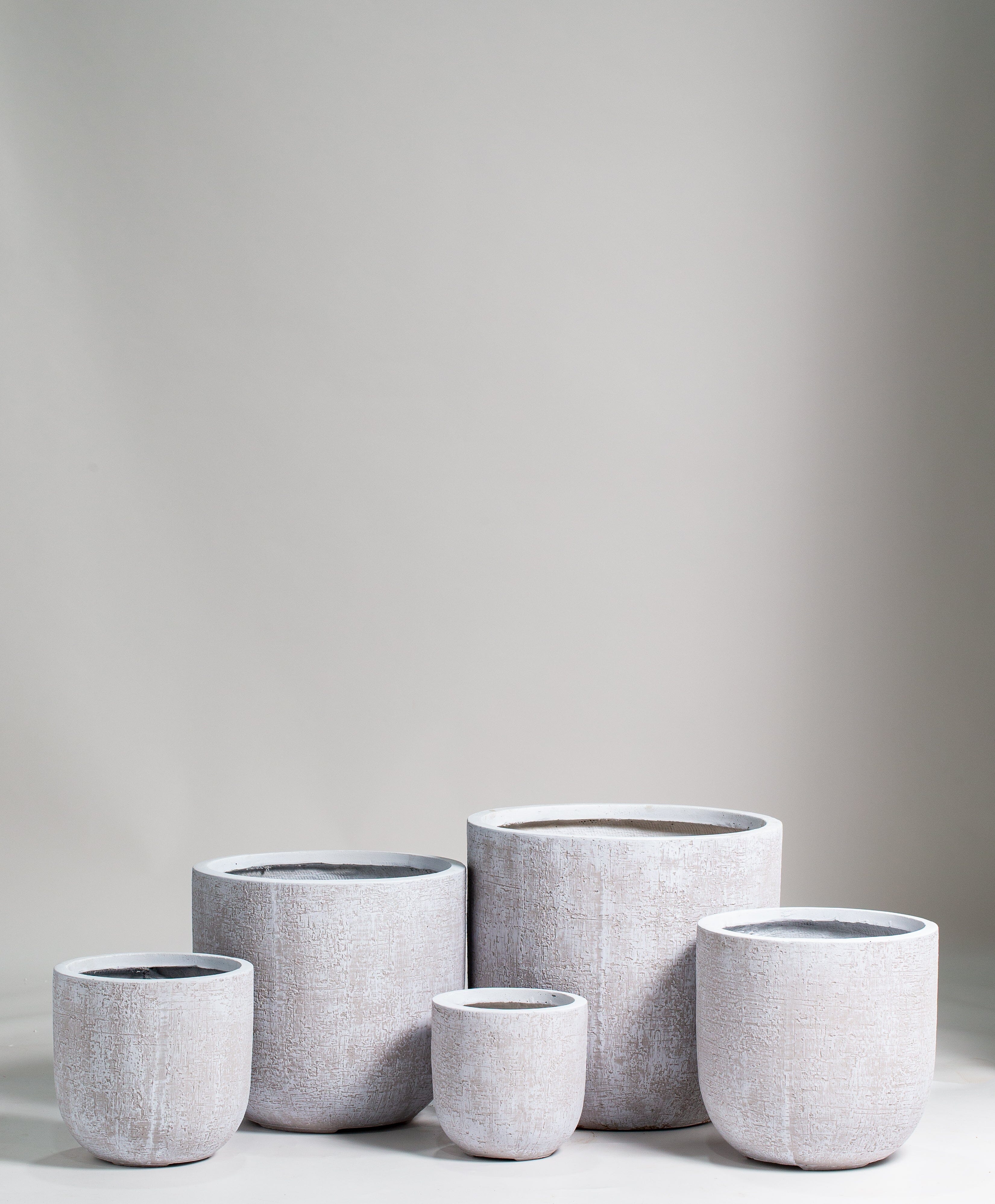 Fiber clay Pot (5 Sizes) Homekode