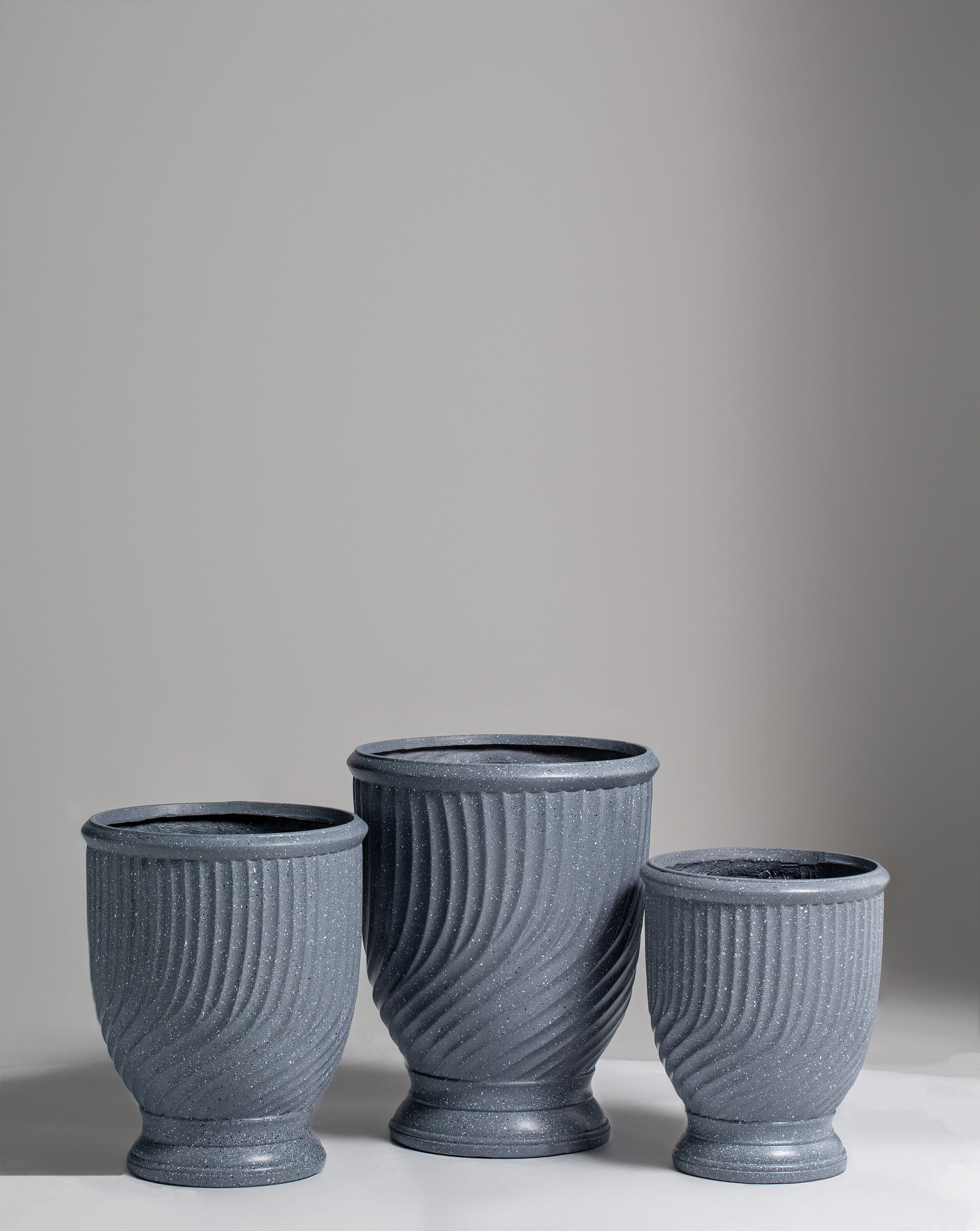 Dark Grey Ceramic Plant Pot