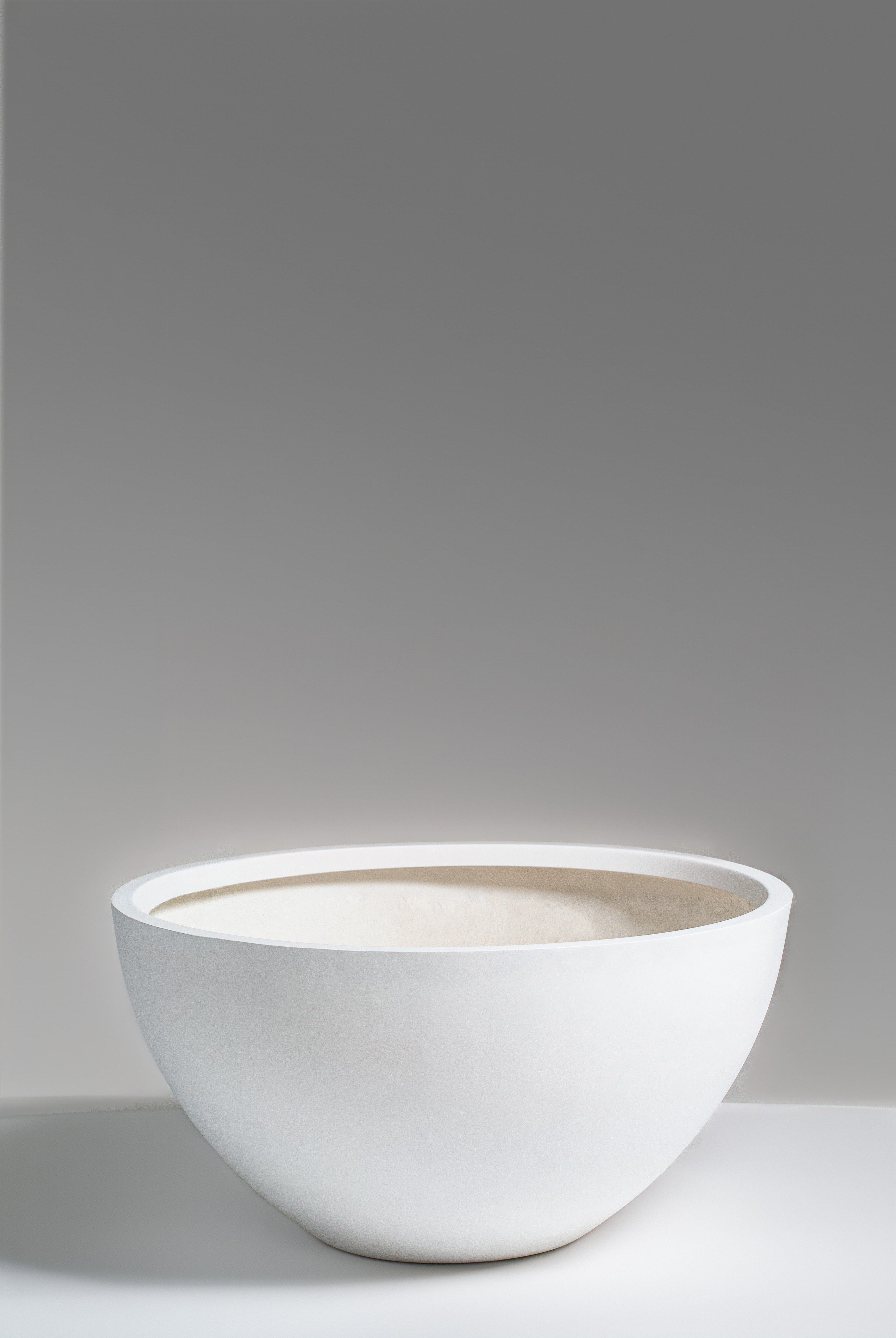 Fiber White Plant Pot