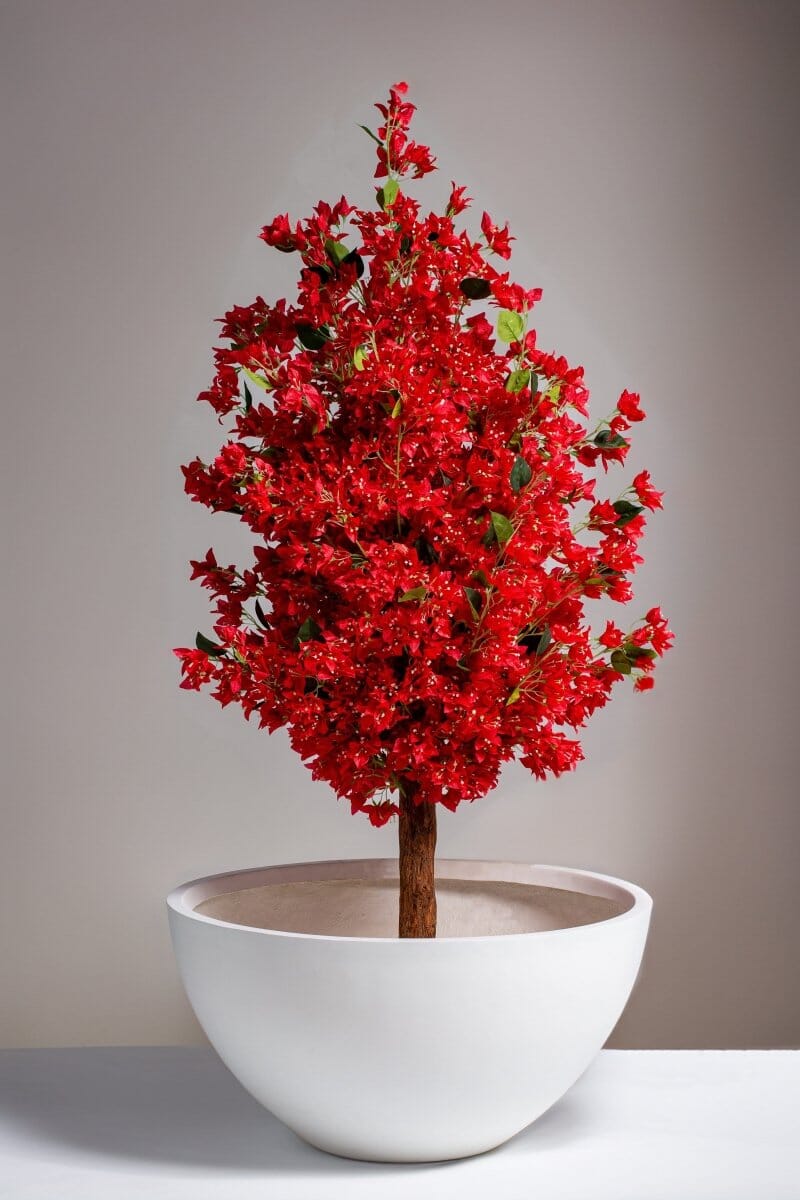 Fiber White Plant Pot (23X81X81 CM)