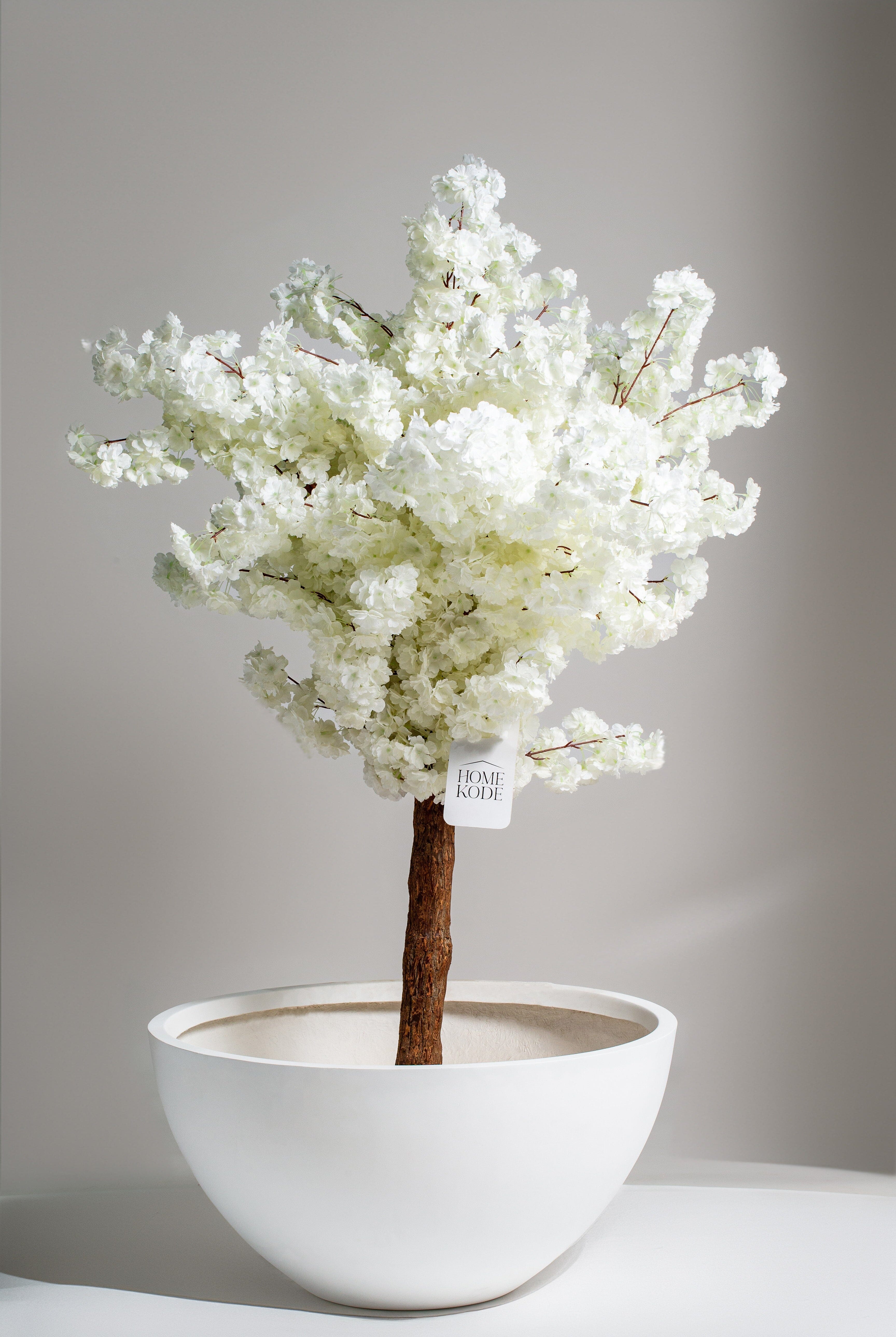 Fiber White Plant Pot (23X81X81 CM)