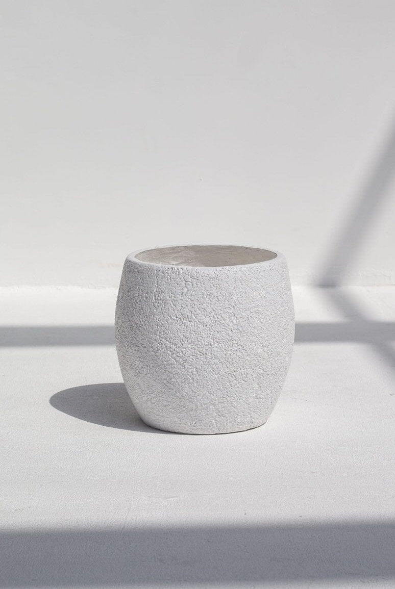 Frosted White Pot (3 Sizes)
