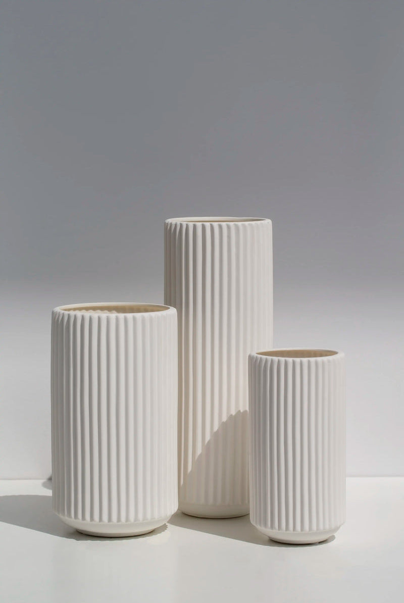 Classic Cylindrical Flute Vase (3 Sizes)