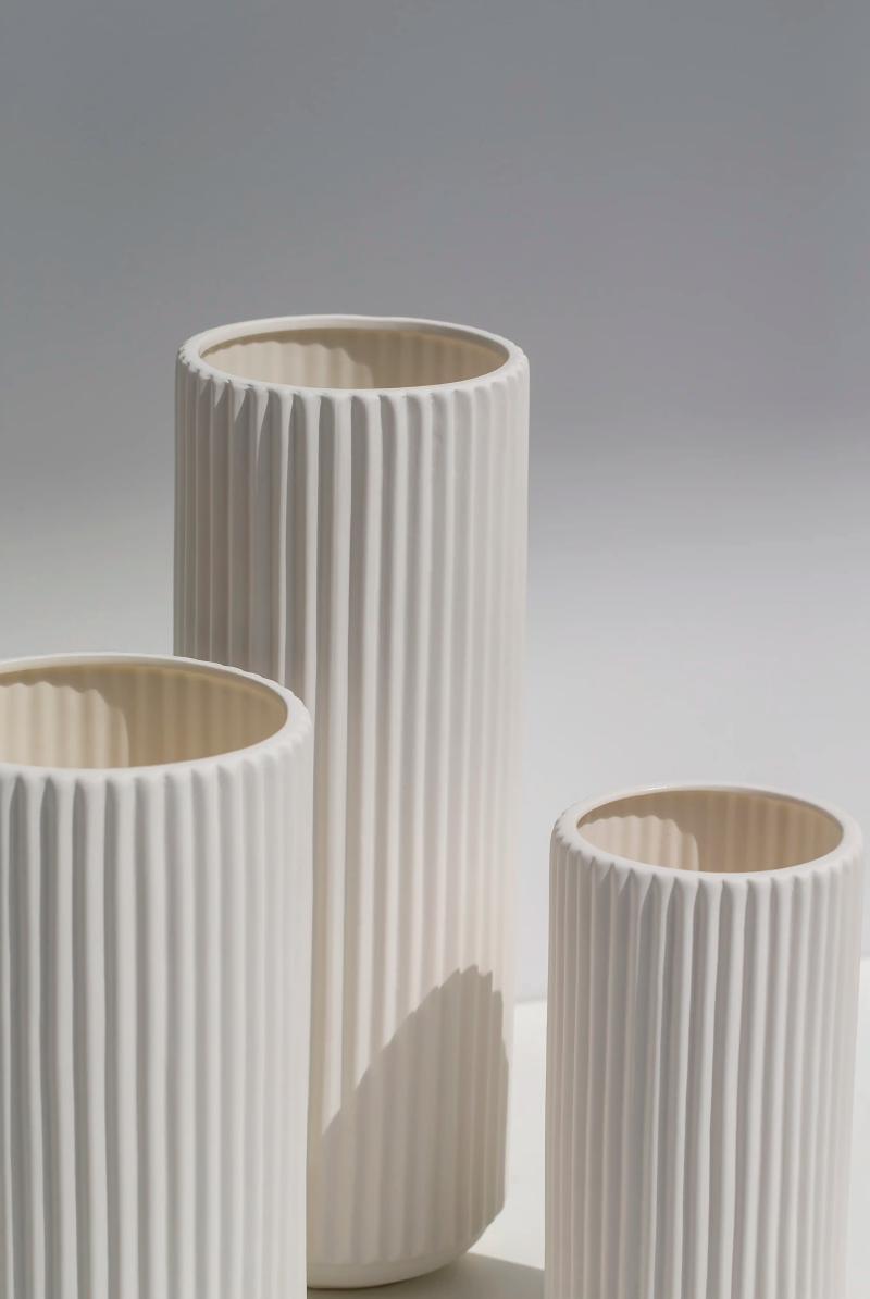Classic Cylindrical Flute Vase (3 Sizes)