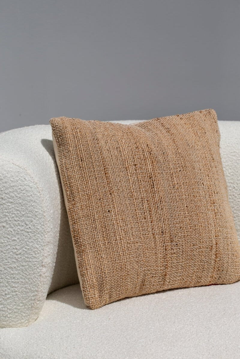 Simple Beige Natural Cushion With Filler (2 Sizes) Cushion -- Cushion With Filler