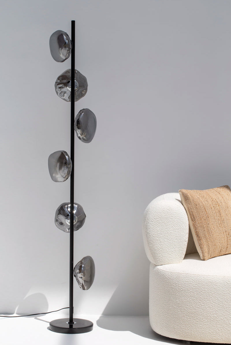 Glass Petals Tree Floor Lamp