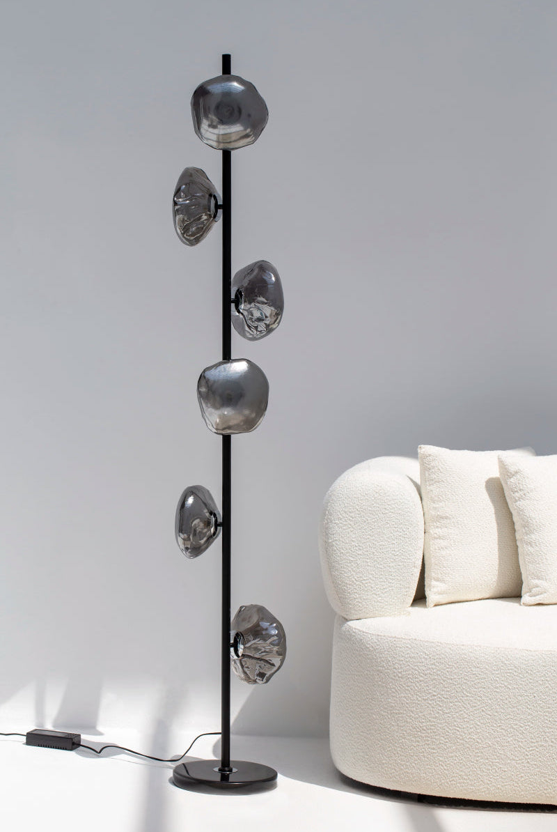 Glass Petals Tree Floor Lamp