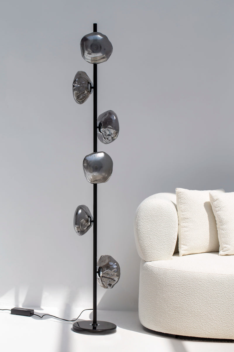 Glass Petals Tree Floor Lamp