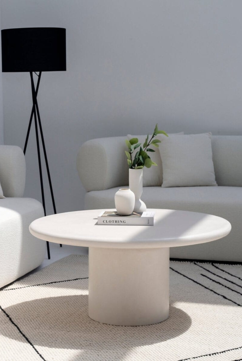 Mireille Round Micro Concrete Coffee Table