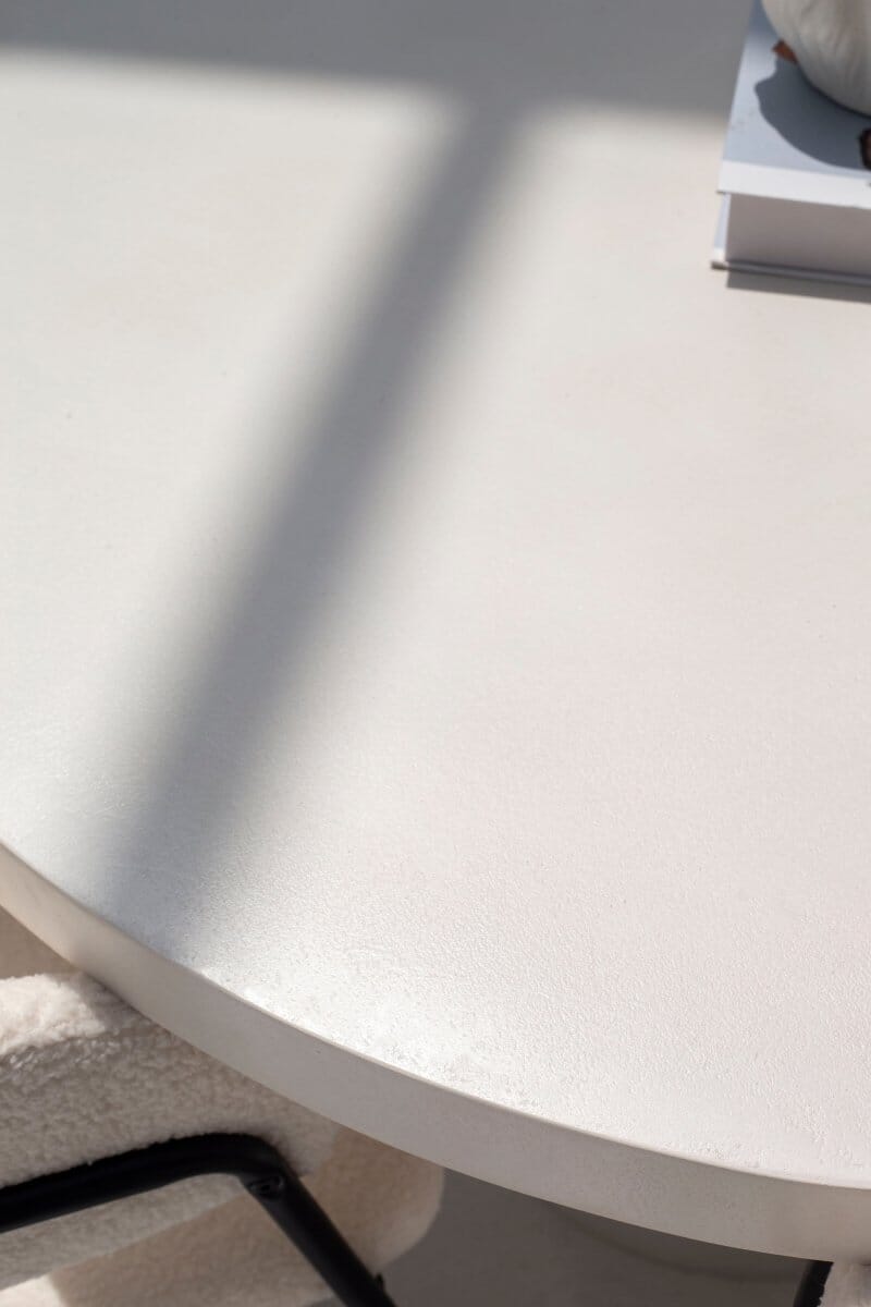 Funda Off White Round Concrete Dining Table Homekode