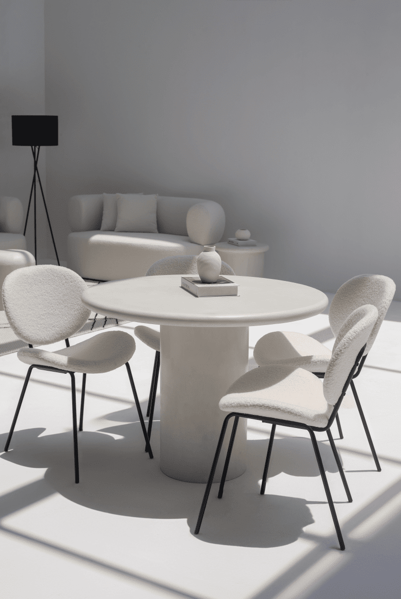 Mireille Round Micro Concrete Dining Table (3 Sizes) Homekode